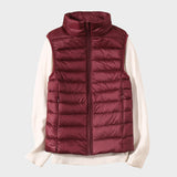 Станка - Лек пухен елек с плетен дизайн