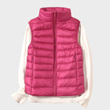 Станка - Лек пухен елек с плетен дизайн