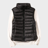 Станка - Лек пухен елек с плетен дизайн