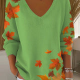 Беатрис – Пуловер от плетиво с V-образно деколте