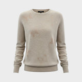 Плетен Дамски Пуловер с Узор на Пеперуда