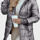 Габриела - Елегантно зимно палто с качулка и подплата